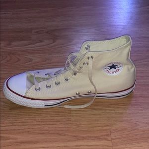 Men’s Ivory converse high tops (size 10)